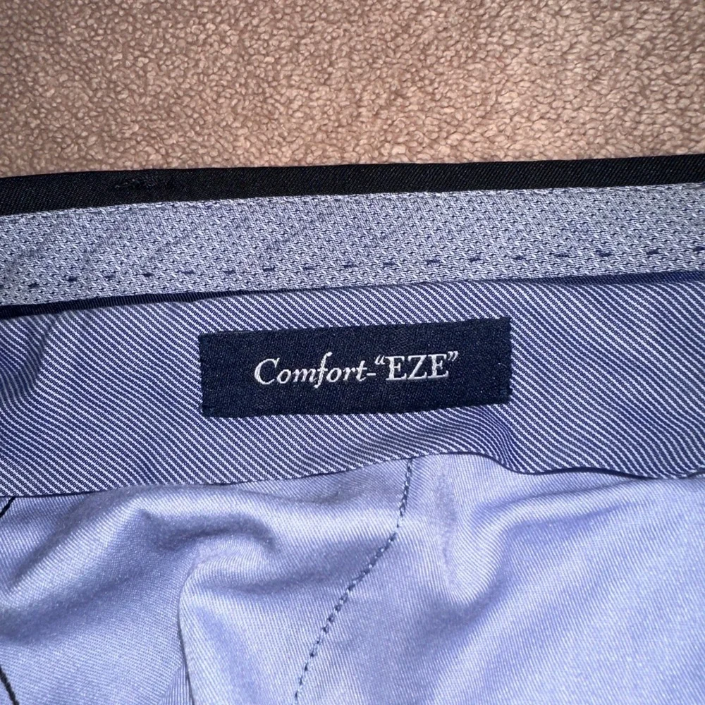 Ballin Comfort-EZE Mens Black Dress Pants Flat Front Trousers 42x28